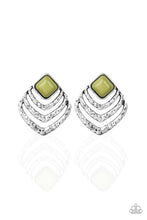 Load image into Gallery viewer, Rebel Ripple - Green Post Earrings