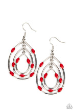 Load image into Gallery viewer, Rippling Rapport - Red Earrings