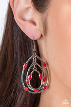 Load image into Gallery viewer, Rippling Rapport - Red Earrings