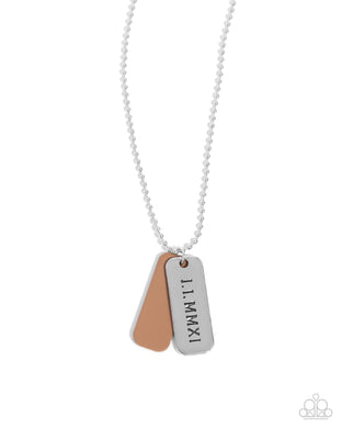 Roman Retrograde - Brown Necklace