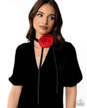 Load image into Gallery viewer, Rosette Reality - Red Choker Necklace
