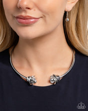 Load image into Gallery viewer, Rosy Radius - Silver Flex Collar Choker Necklace