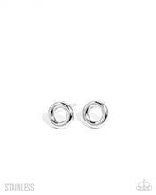 Load image into Gallery viewer, Round Table Radiance - Silver Stainless Steel Post Earrings