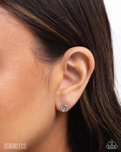 Load image into Gallery viewer, Round Table Radiance - Silver Stainless Steel Post Earrings