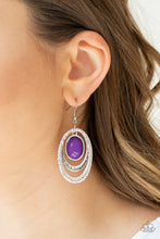 Load image into Gallery viewer, Seaside Spinster - Purple Earrings