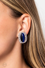 Load image into Gallery viewer, Shimmery Statement - Blue Clip-On Earrings