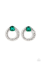 Load image into Gallery viewer, Smoldering Scintillation - Green Post Earrings