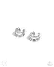 Load image into Gallery viewer, Stacked Spectacle - Silver Cuff Earrings