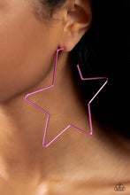 Load image into Gallery viewer, Starstruck Secret - Pink Hoop Earrings