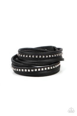 Studded Sensation - Black Bracelet