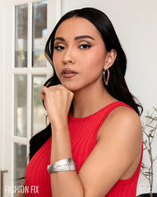 Load image into Gallery viewer, Spontaneous Shine - Red Hinge Hoop Earrings