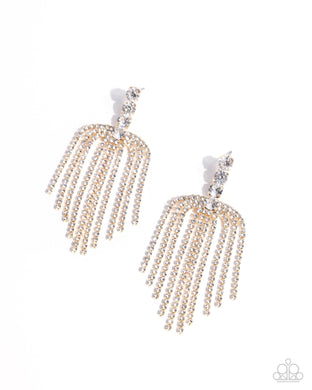 Tapered Twilight - Gold Post Earrings