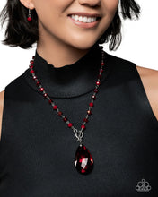Load image into Gallery viewer, Teardrop Tale - Red Necklace