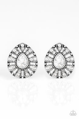 Treasure Retreat - White Post Earrings