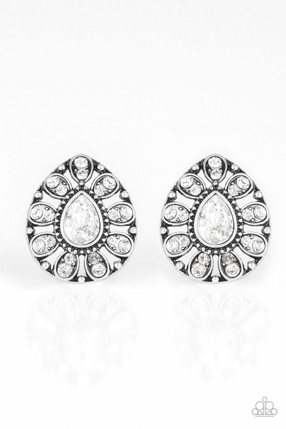 Treasure Retreat - White Post Earrings