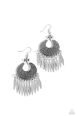 Tribal Charm - Silver Earrings