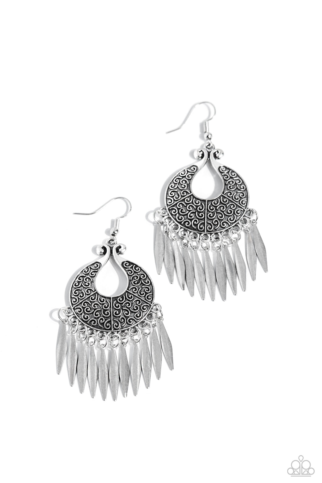 Tribal Charm - Silver Earrings