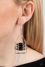 Load image into Gallery viewer, Tribal Tapestry - Black Earrings