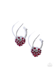 Load image into Gallery viewer, Valentines Valor - Red Hoop Earrings