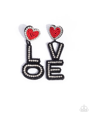 Visible Valentines - Black Post Earrings