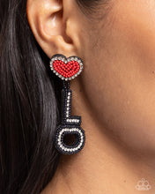 Load image into Gallery viewer, Visible Valentines - Black Post Earrings