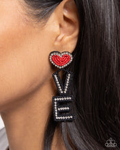 Load image into Gallery viewer, Visible Valentines - Black Post Earrings
