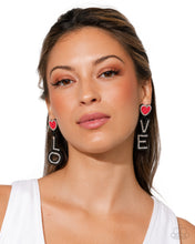 Load image into Gallery viewer, Visible Valentines - Black Post Earrings
