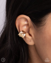 Load image into Gallery viewer, Warped Wonder - Gold Cuff Earrings