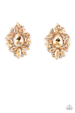 We All Scream for Ice QUEEN - Gold Post Earrings