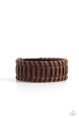 Western WRAP-ture - Brown Bracelet
