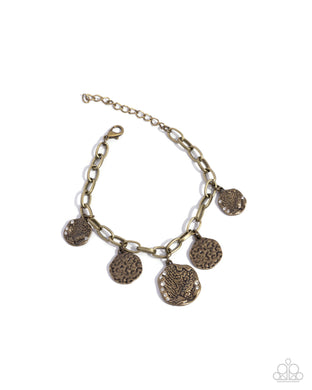 Winking Wild - Brass Bracelet