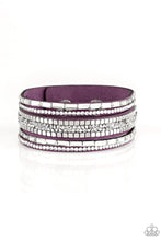 Load image into Gallery viewer, Rebel In Rhinestones - Purple Bracelet