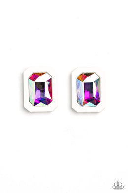Edgy Emeralds - Multi Post Earrings
