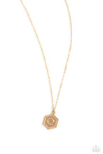 Load image into Gallery viewer, Emblematic Elegance - Q - Gold Necklace