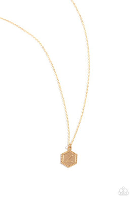 Emblematic Elegance - Z - Gold Necklace