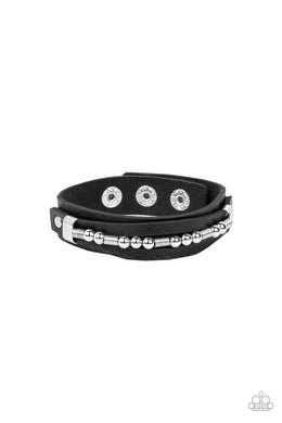 Easy on the Hardware - Black Snap Bracelet
