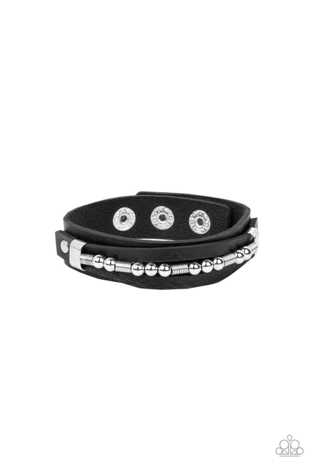 Easy on the Hardware - Black Snap Bracelet