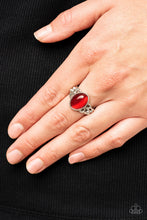 Load image into Gallery viewer, Crystals and Cats Eye - Red Ring