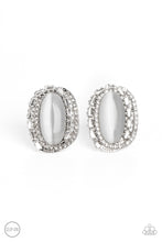 Load image into Gallery viewer, Shimmery Statement - White Clip-On Earrings