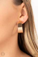 Load image into Gallery viewer, Versatile Velocity - Gold Clip-On Hoop Earrings
