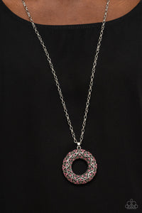 Wintry Wreath - Pink Necklace