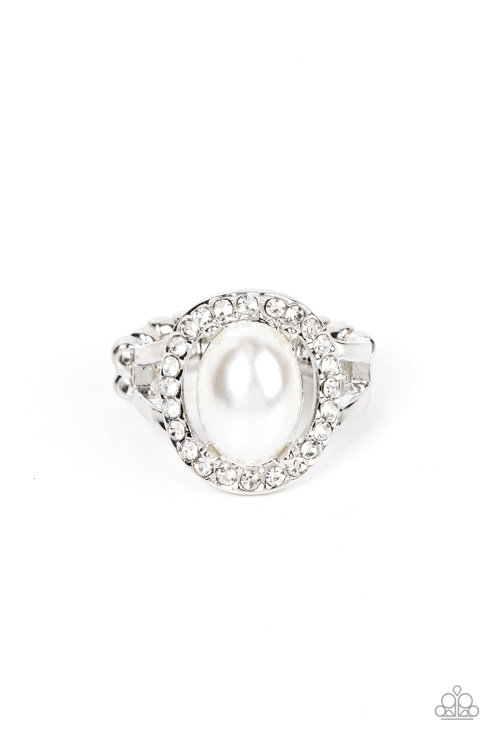Seize the Shimmer - White Dainty Ring