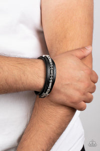 Easy on the Hardware - Black Snap Bracelet