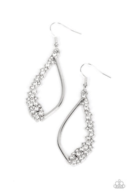 Sparkly Side Effects - White Earrings