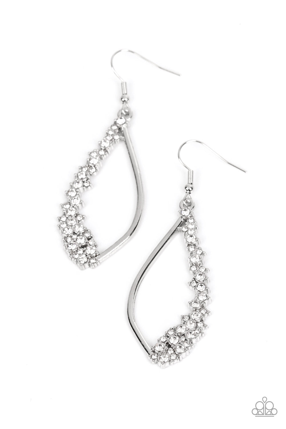 Sparkly Side Effects - White Earrings