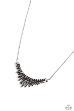 Dramatic Diadem - Silver Necklace