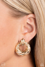 Load image into Gallery viewer, Metro Voyage - Gold Clip-On Earrings