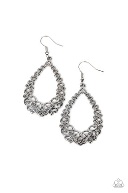 Granada Garland - Black Gunmetal Earrings
