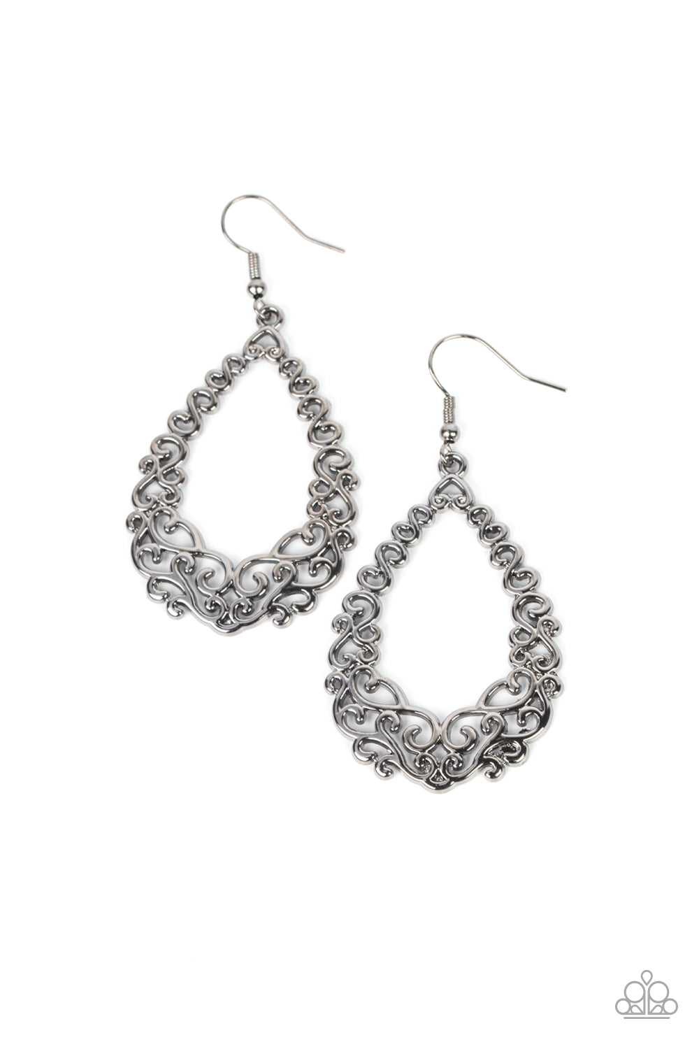 Granada Garland - Black Gunmetal Earrings