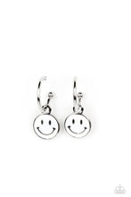 Load image into Gallery viewer, Subtle Smile - White Hoop Earrings